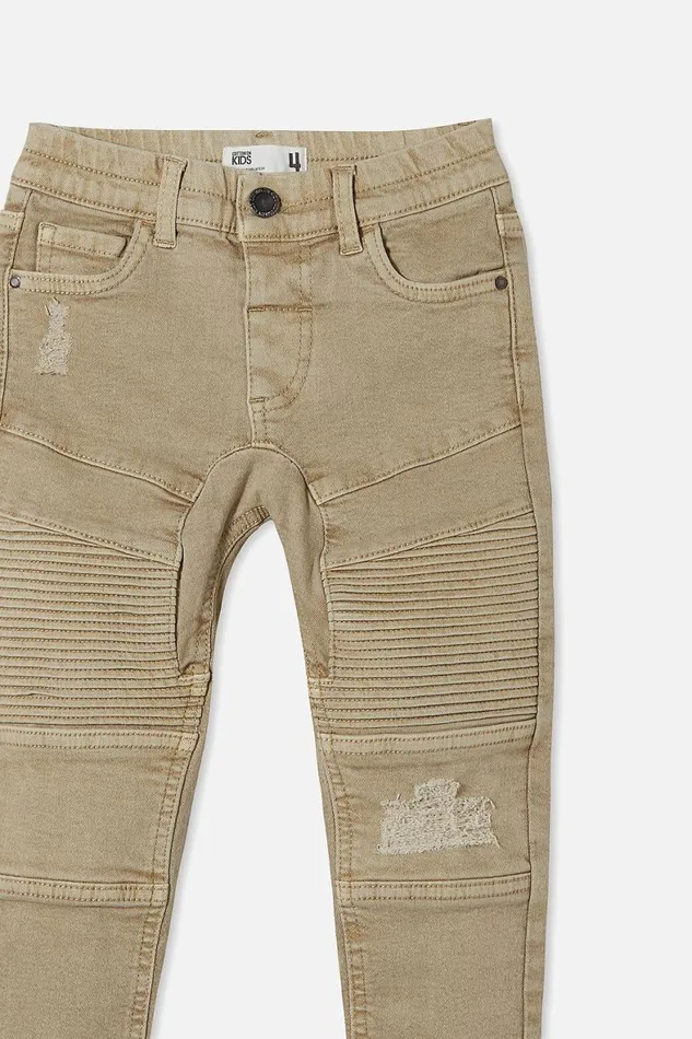 Boys 214 Pants and Jeans Cotton On Skinny Fit Moto Jean Bronte Stone