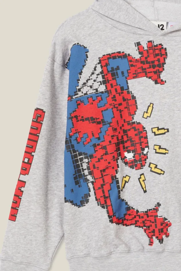 Boys 214 Sweatshirts and Sweatpants Cotton On License Oscar Hoodie Lcn Mar Fog Grey Marlespiderman Crawl