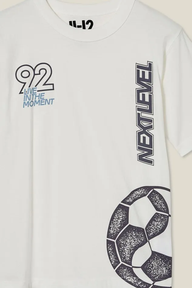 Boys 214 Tops and TShirts Cotton On Jono Short Sleeve Print Tee Vanillanext Level Soccer