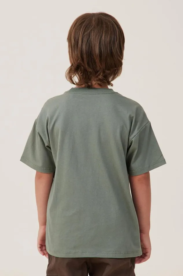 Boys 214 Tops and TShirts Cotton On License Drop Shoulder Short Sleeve Tee Lcn Mt Swag Greenice Cube Face