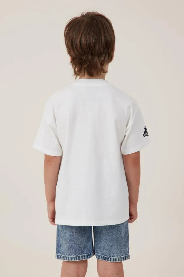 Boys 214 Tops and TShirts Cotton On License Drop Shoulder Short Sleeve Tee Lcn Uni Vanillajurassic World Friends