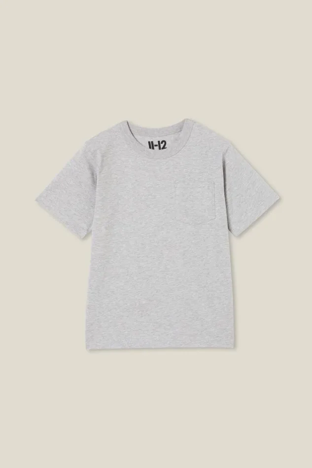 Boys 214 Tops and TShirts Cotton On The Eddy Essential Short Sleeve Tee Fog Grey Marle