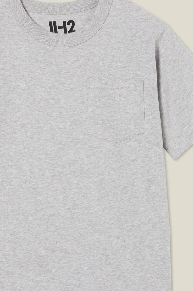 Boys 214 Tops and TShirts Cotton On The Eddy Essential Short Sleeve Tee Fog Grey Marle