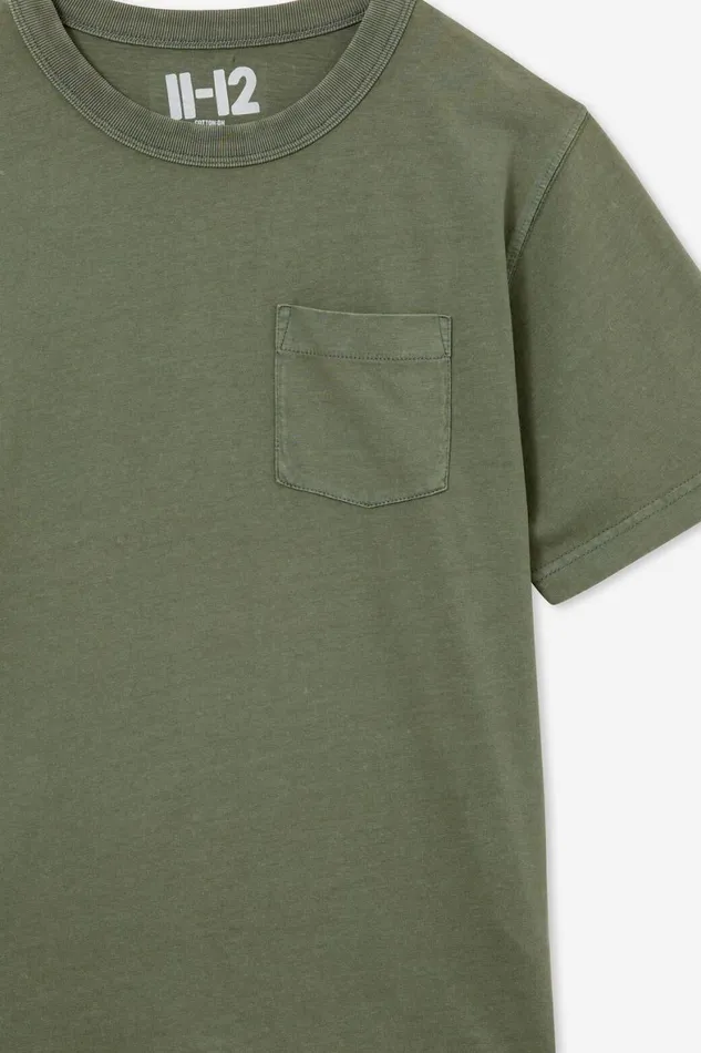 Boys 214 Tops and TShirts Cotton On The Eddy Essential Short Sleeve Tee Swag Green Wash