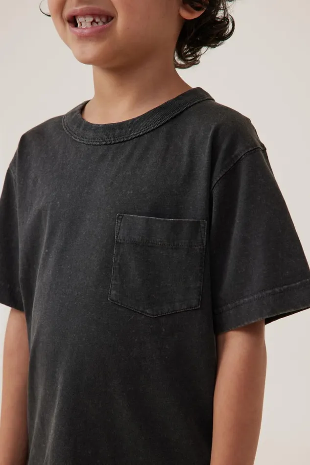 Boys 214 Tops and TShirts Cotton On The Essential Short Sleeve Tee Phantom Wash