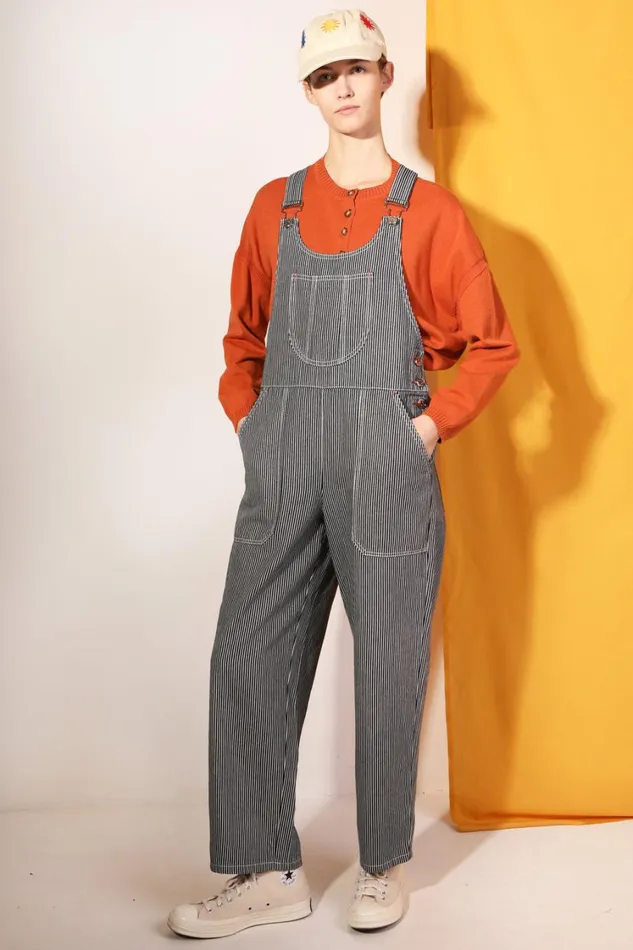 Bryson Dungaree Indigo Stripe Womens LF Markey One Pieces
