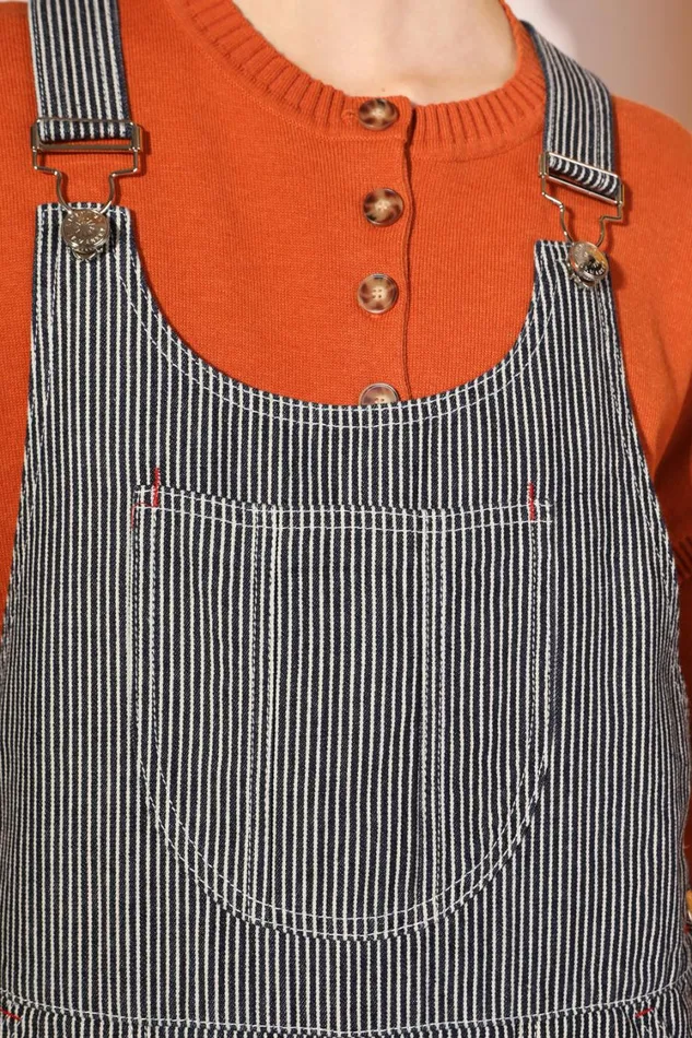 Bryson Dungaree Indigo Stripe Womens LF Markey One Pieces