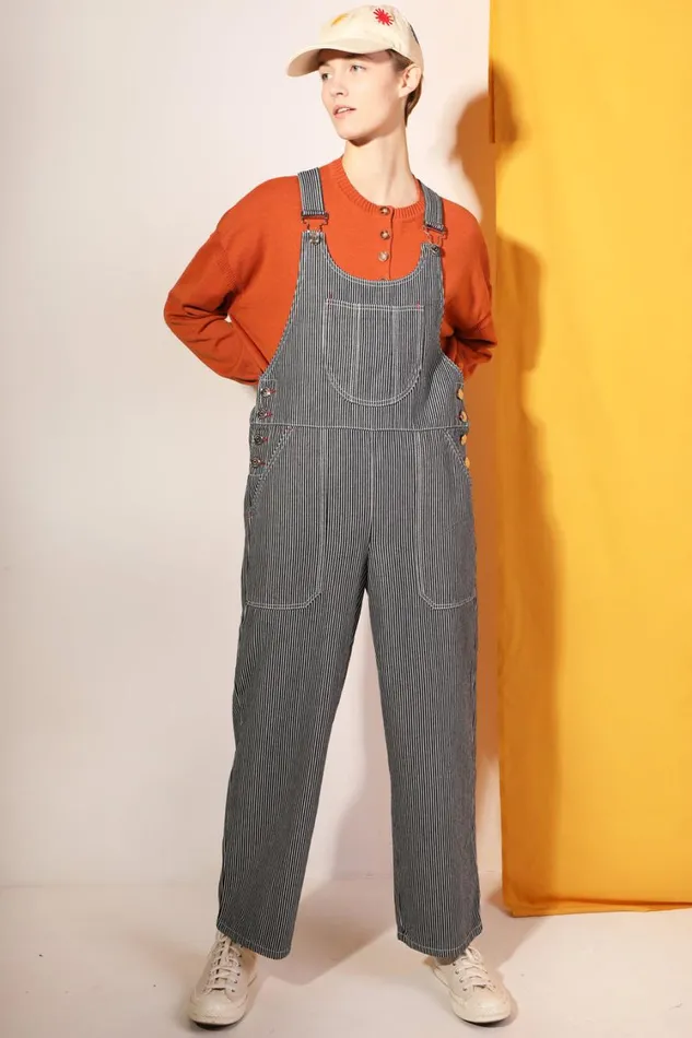 Bryson Dungaree Indigo Stripe Womens LF Markey One Pieces