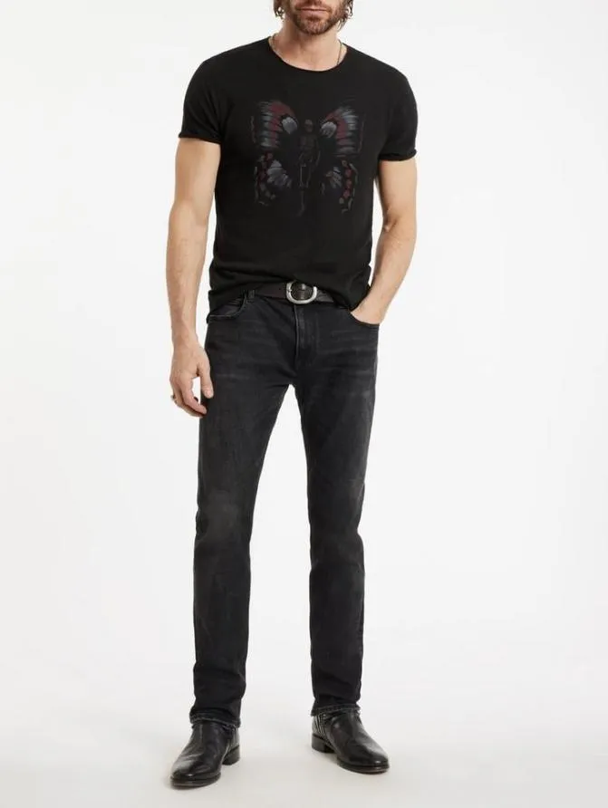 BUTTERFLY TEE Black Clothing John Varvatos Graphic Tees