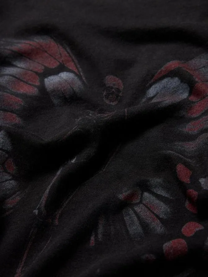 BUTTERFLY TEE Black Clothing John Varvatos Graphic Tees