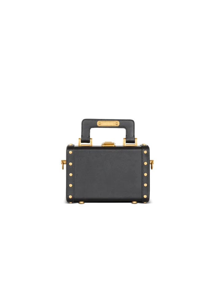 Camera Case Bag In Box Leather Black Men Balmain CrossBody Bags