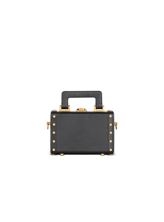 Camera Case Bag In Box Leather Black Men Balmain CrossBody Bags