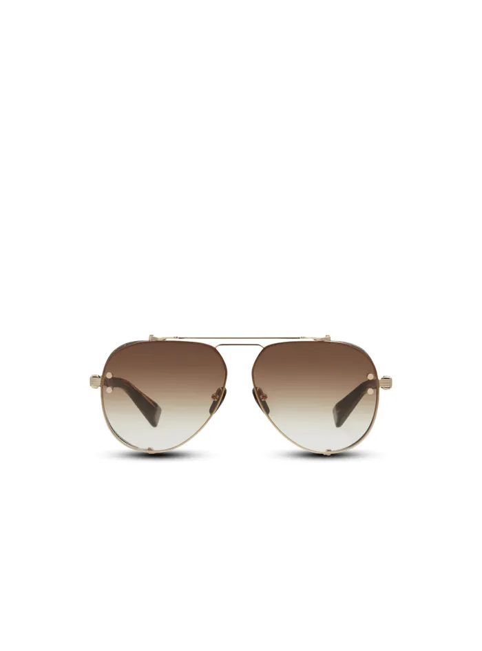 Captaine Sunglasses Brown WomenMen Balmain Eyewear
