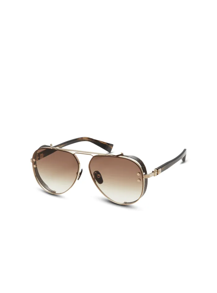 Captaine Sunglasses Brown WomenMen Balmain Eyewear