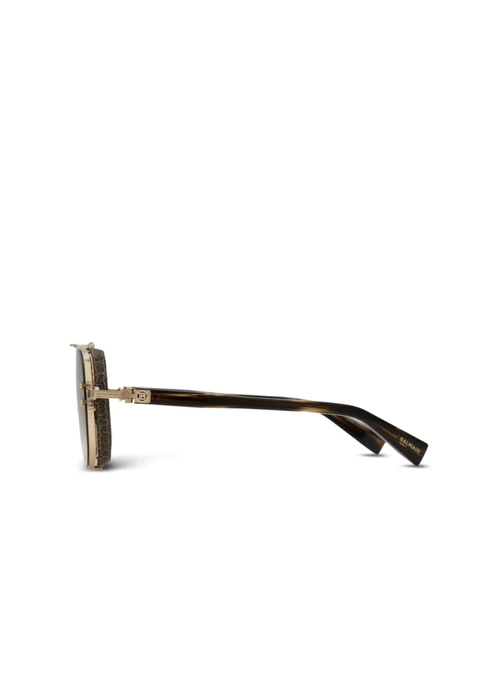 Captaine Sunglasses Brown WomenMen Balmain Eyewear