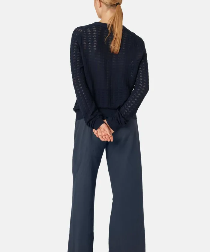 Cardigan 8211 Dark Indigo Clothing Ilse Jacobsen Knitwear