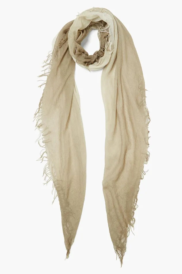 Cashmere And Silk Scarf Walnut Lunar Rock Dip Dyed Women Chan Luu Scarves