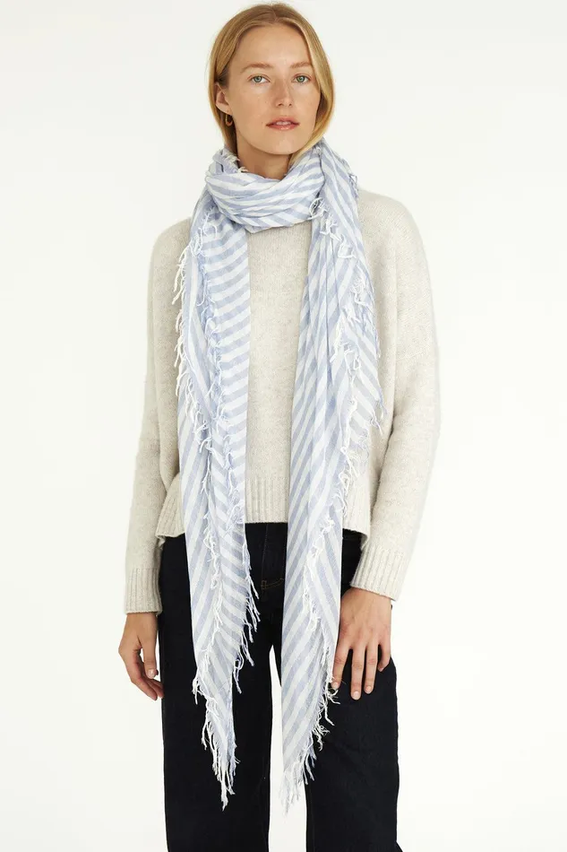 Cashmere And Silk Scarf Wedgewood Linea Women Chan Luu Scarves