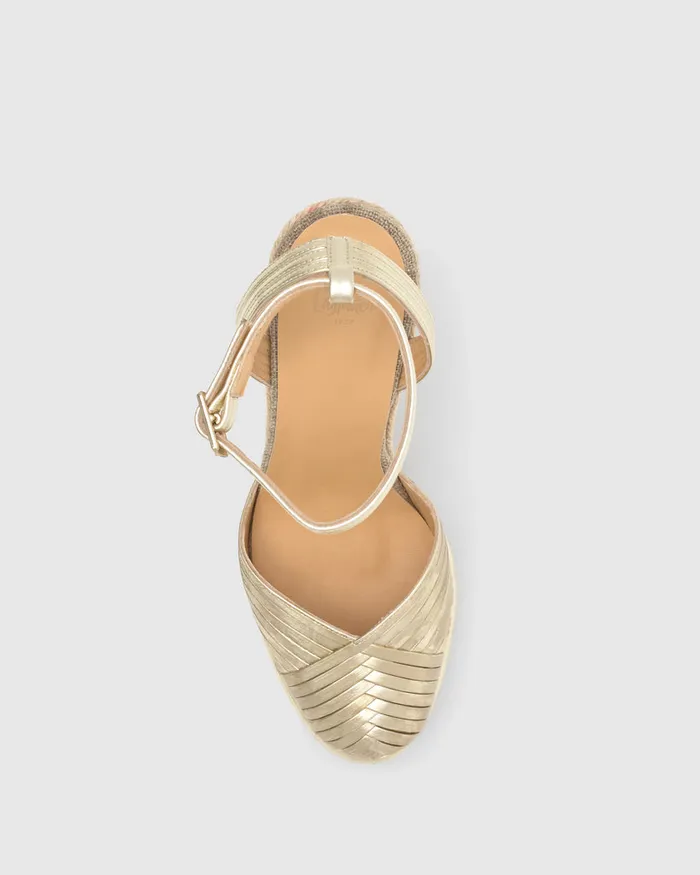 Castaer Colina063 Champagne Women Wedges