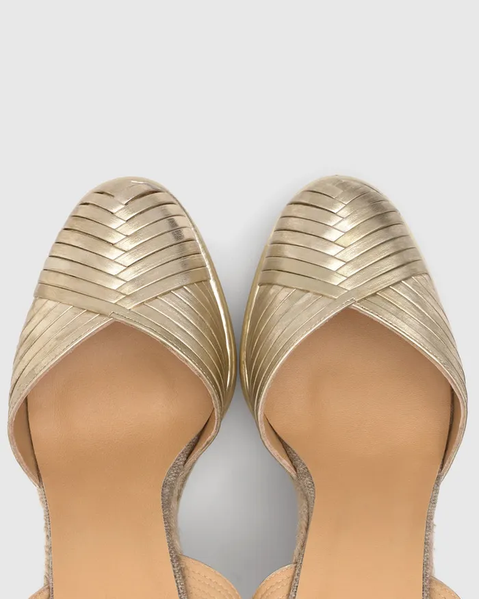 Castaer Colina063 Champagne Women Wedges