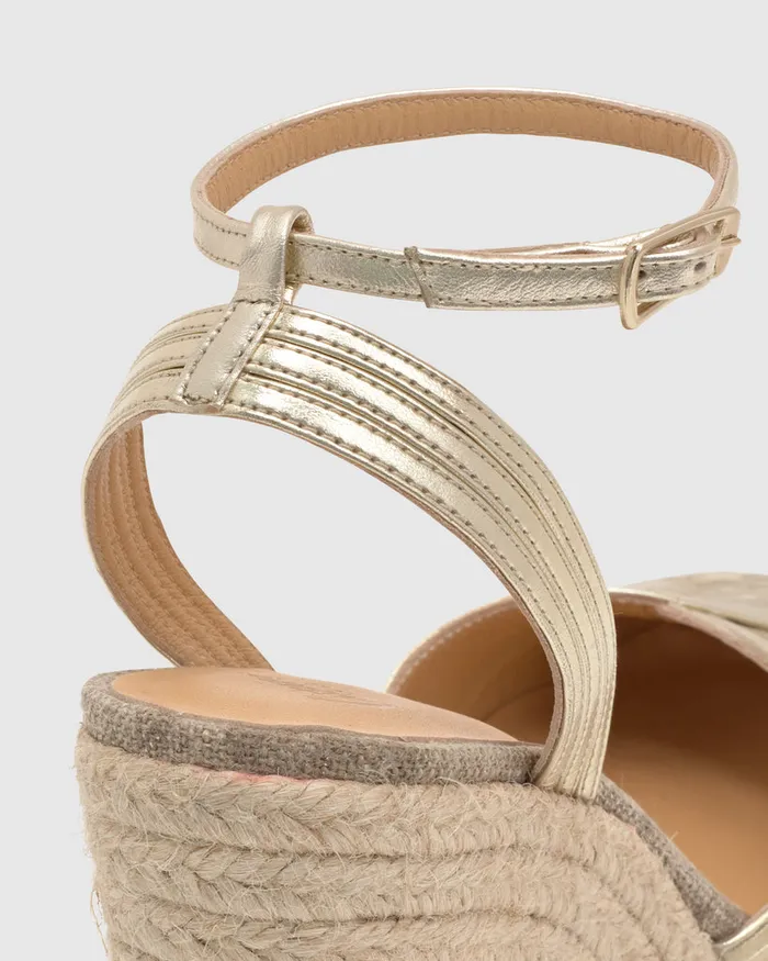 Castaer Colina063 Champagne Women Wedges