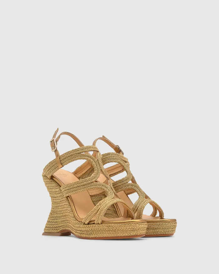 Castaer Jera266 Oro Viejo Women Wedges