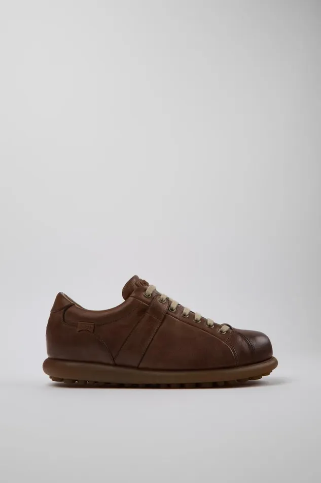 Casual Shoes Men Camper Pelotas Brown Leather Shoes