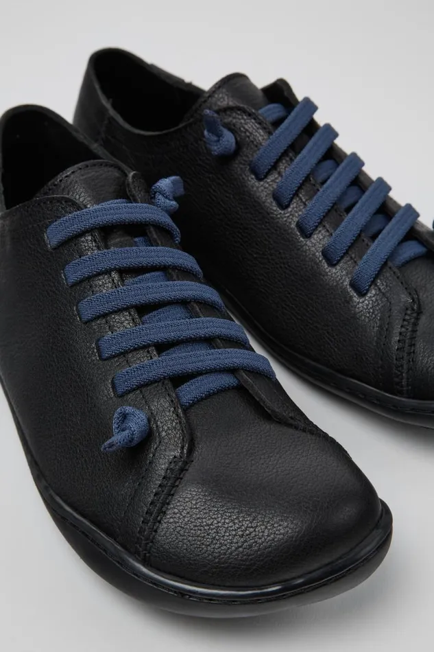Casual Shoes Women Camper Peu Black Leather Shoes