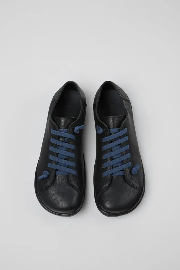 Casual Shoes Women Camper Peu Black Leather Shoes