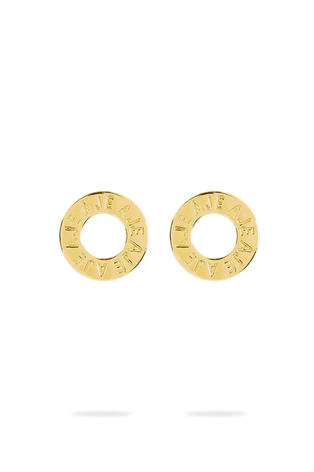 Celia Logo Stud Gold Women Aje Jewelry