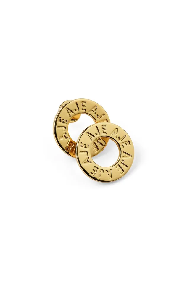 Celia Logo Stud Gold Women Aje Jewelry