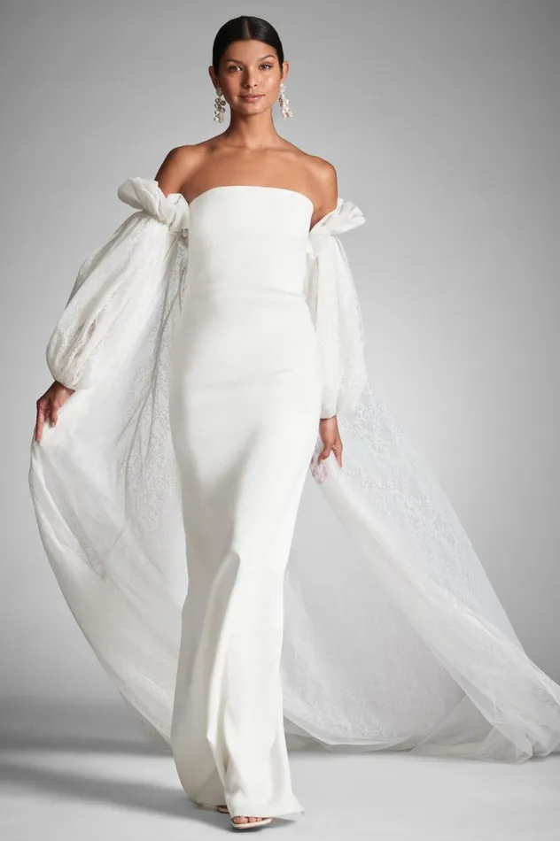 Ceremony Women Sachin and Babi Endira Gown 8211 Ivory