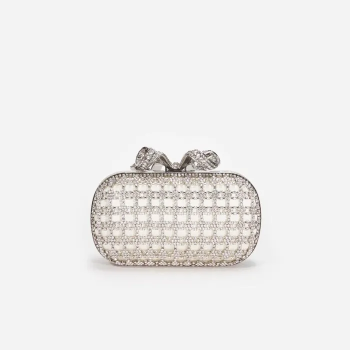 Champagne Crystal Clutch Bag Women Self Portrait Bride