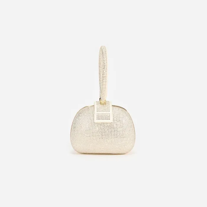 Champagne Rhinestone Top Handle Clutch Bag Women Self Portrait Clutch Bags Champagne Rhinestone Top Handle Clutch Bag Women Self Portrait Clutch Bags