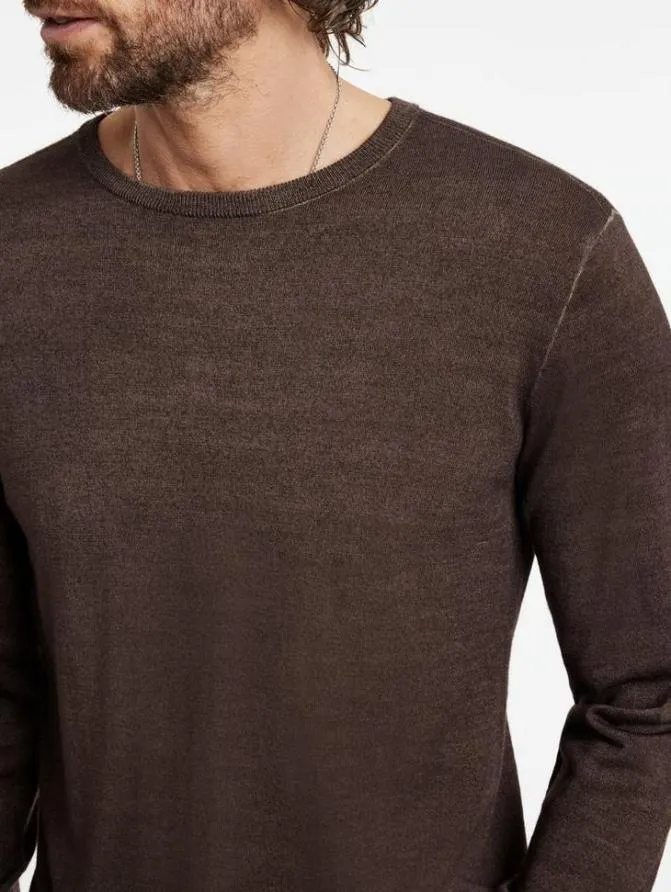 CHASE CREWNECK SWEATER Brown Clothing John Varvatos Sweaters
