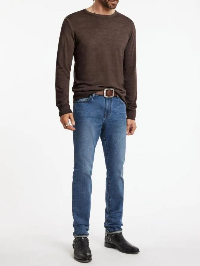CHASE CREWNECK SWEATER Brown Clothing John Varvatos Sweaters