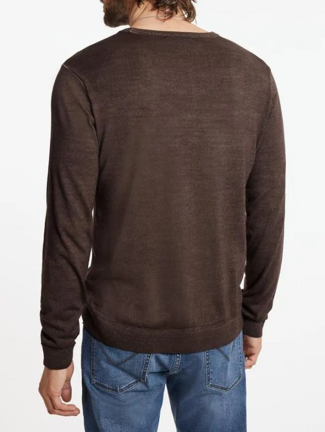 CHASE CREWNECK SWEATER Brown Clothing John Varvatos Sweaters