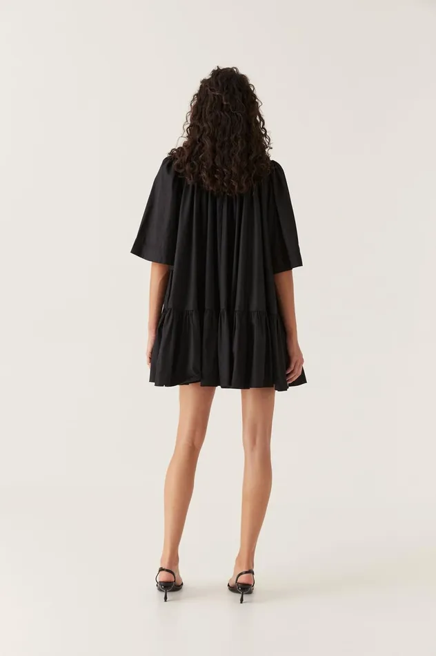 Chloe Scarf Mini Dress Blackivory Women Aje Hats 038 Scarves