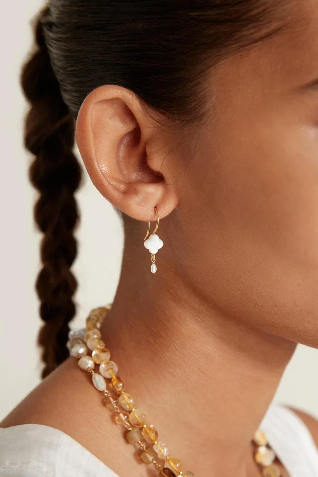 Clover Drop Earrings White MOP Women Chan Luu Earrings