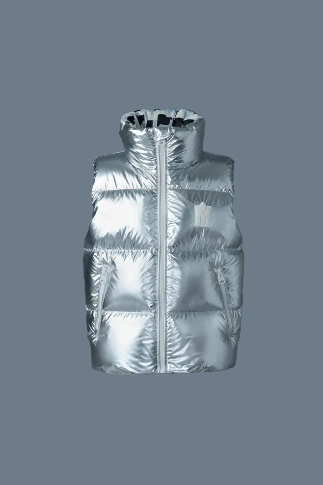 Coats and Jackets Kids Mackage CHARLEEM Metallic Light Down Puffer Vest For Kids 814 Years Gold Coats and Jackets Kids Mackage CHARLEEM Metallic Light Down Puffer Vest For Kids 814 Years Gold