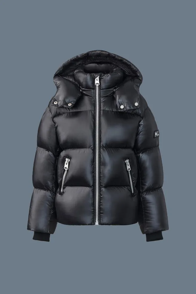 Coats and Jackets Kids Mackage JESSE Lustrous Light Down Jacket For Kids 814 Years Bright Pink