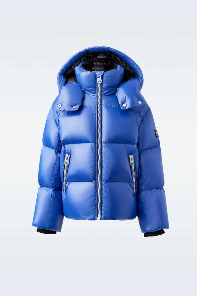 Coats and Jackets Kids Mackage JESSE Lustrous Light Down Jacket For Kids 814 Years Bright Pink