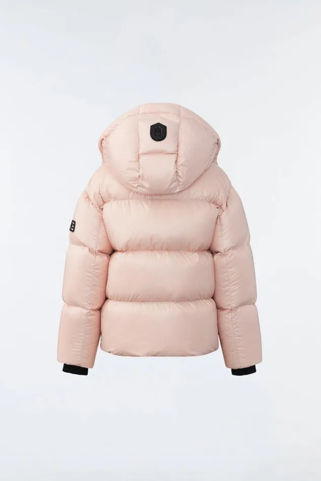 Coats and Jackets Kids Mackage JESSE Lustrous Light Down Jacket For Kids 814 Years Bright Pink