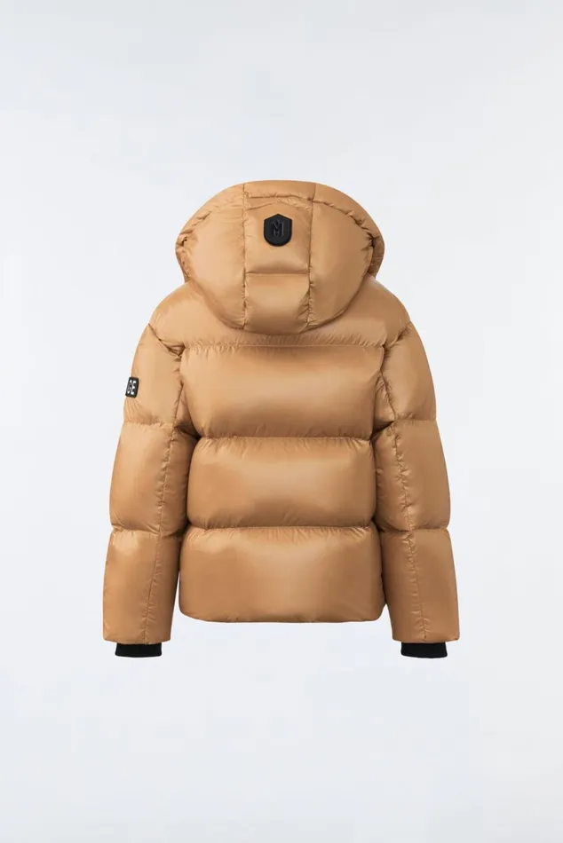Coats and Jackets Kids Mackage JESSE Lustrous Light Down Jacket For Kids 814 Years Bright Pink