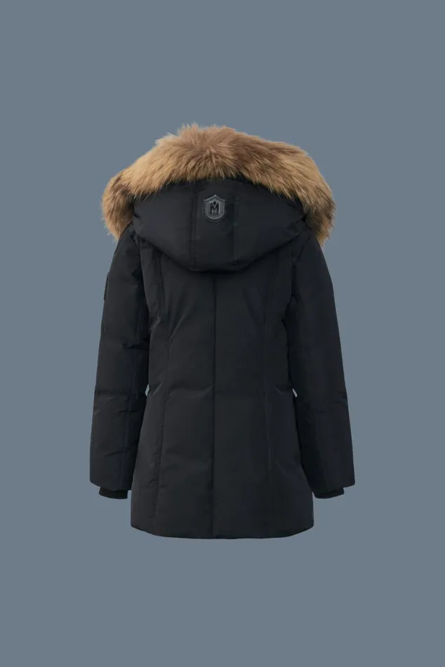 Coats and Jackets Kids Mackage LEELEE Down Coat With Removable Natural Fur Signature Mackage Collar For Toddlers 26 Years Black