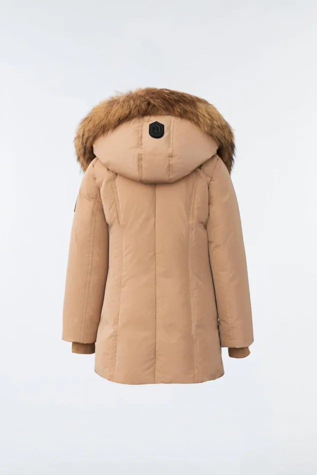 Coats and Jackets Kids Mackage LEELEE Down Coat With Removable Natural Fur Signature Mackage Collar For Toddlers 26 Years Black