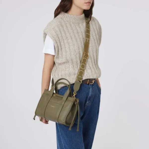 Coccinelle 2day Signature Small Laurel Green Women Coccinelle Top Handle Bag