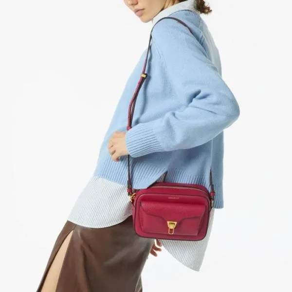 Coccinelle Beat Soft Small Sangria Women Coccinelle Crossbody Bags Coccinelle Beat Soft Small Sangria Women Coccinelle Crossbody Bags