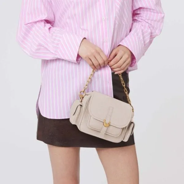 Coccinelle Campus Mini Lambskin White Women Coccinelle Mini Bags