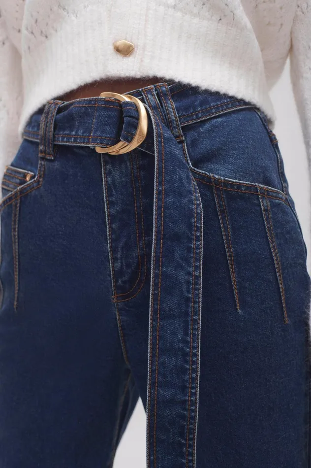 Colorado Cocoon Jean Washed Indigo Women Aje Pants